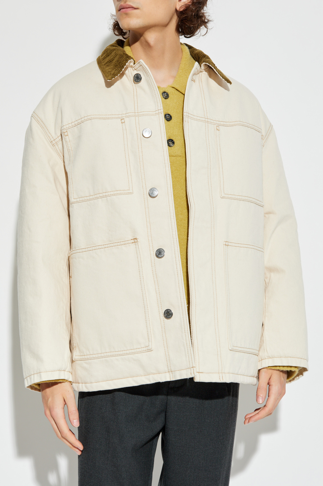 Ami Alexandre Mattiussi Insulated jacket with corduroy collar